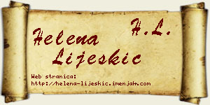 Helena Lijeskić vizit kartica
